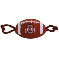 Pets First NFL Red Nylon Ohio State Buckeyes Football Dog Toy 1 pk