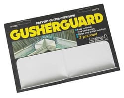 Amerimax 3 in. H X 0.5 in. W X 9 in. L White Aluminum K Gusher Guard