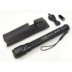 ZAP Black Aluminum Stun Gun w/Flashlight