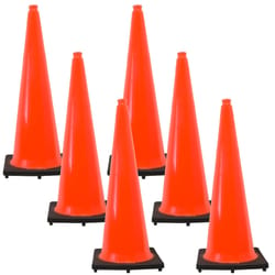 Mr. Chain JBC 36 in. Round Orange Safety Cone 6 pk