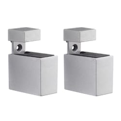 Dolle Cuadro 2.7 in. H X 0.9 in. W X 1.9 in. D Silver Metal Shelf Clips