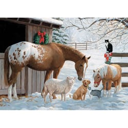 Cobble Hill Winter Barnyard Jigsaw Puzzle 350 pc