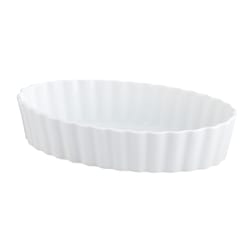 Harold Import 7-5/8 in. W X 12-1/4 in. L Fluted Baker Dish White 1 pk