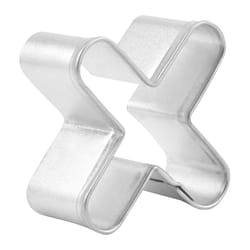 R&M International Corp International Corp 1 in. W X 1 in. L Mini X Cookie Cutter Silver 1 pc