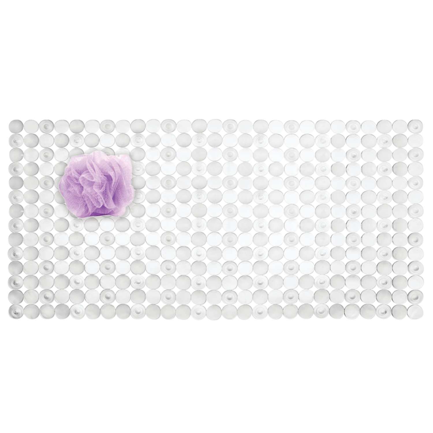 iDesign Orbz 27 in. L X 14 in. W Clear Plastic Bath Mat Ace Hardware