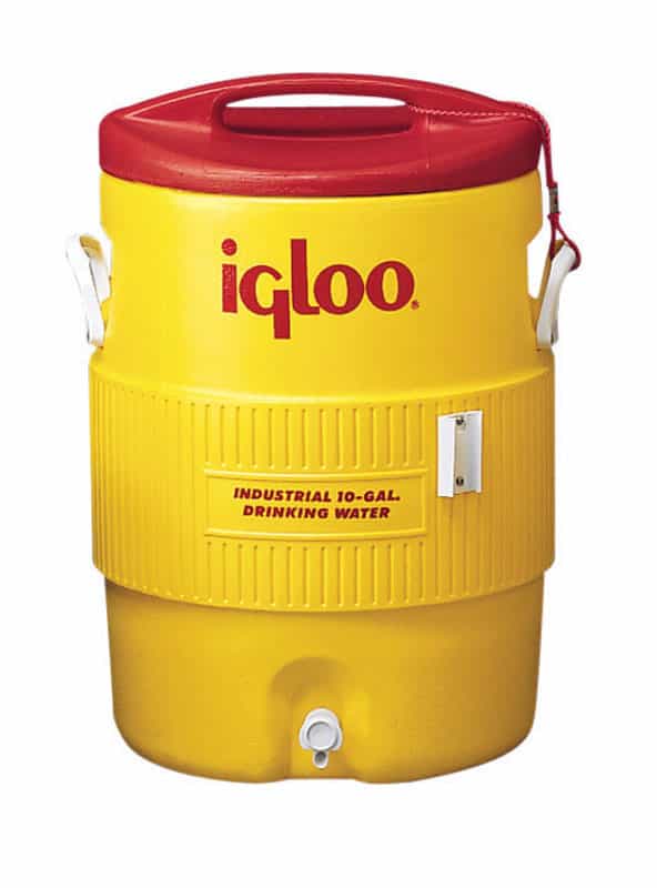 Igloo Industrial Water Cooler 10 gal. Red/Yellow Ace Hardware