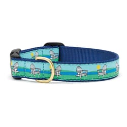 Up Country Multicolored Lake Time Nylon Dog Collar Small