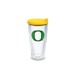 Tervis 24 oz Oregon Ducks Logo Clear/Yellow BPA Free Double Wall Tumbler