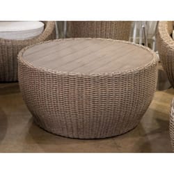 Signature Design by Ashley Danson Beige Round PolyWood Casual Coffee Table