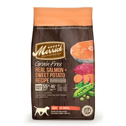 Merrick Adult Real Salmon and Sweet Potato Dry Dog Food Grain Free 22 lb