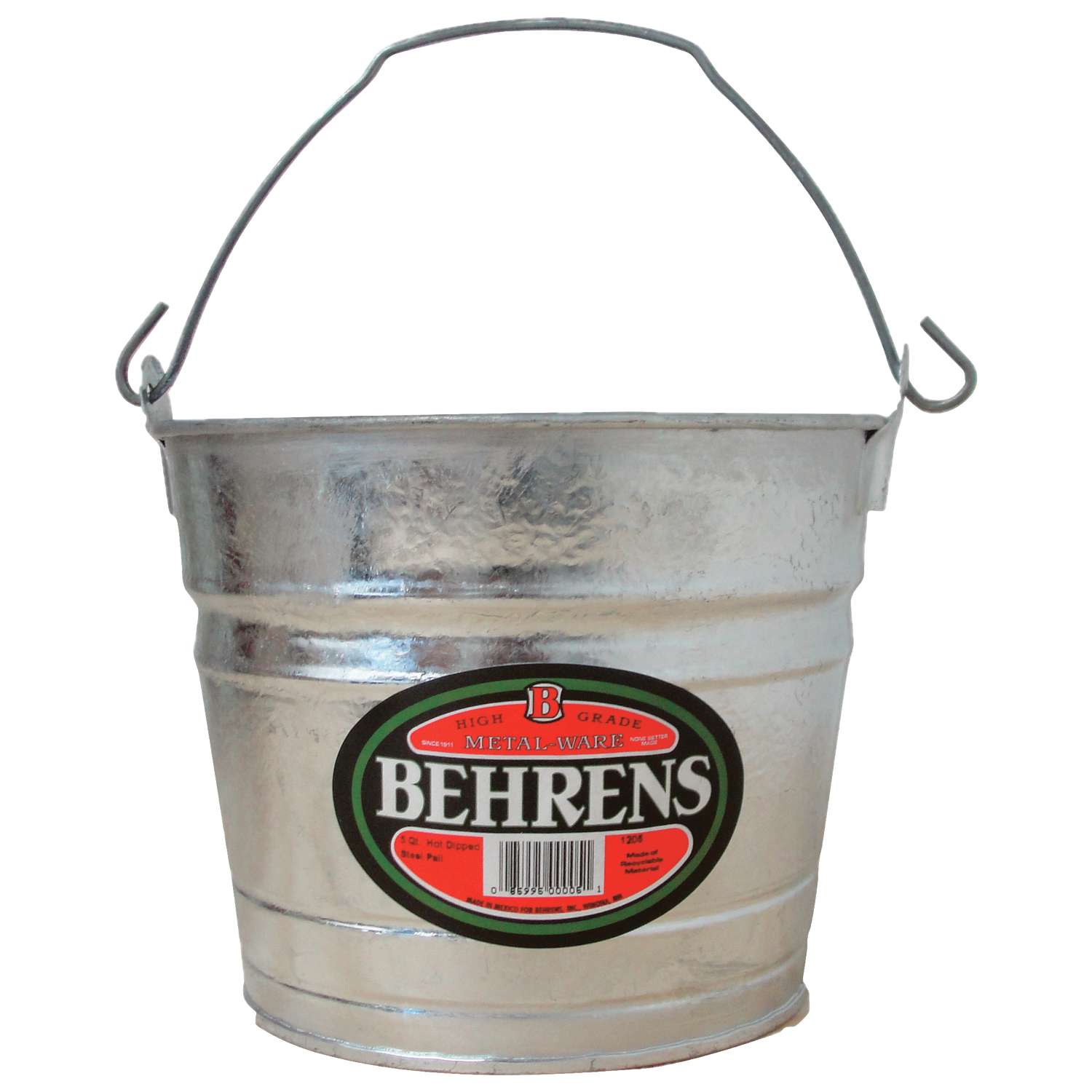 Behrens 5 qt Galvanized Pail Gray Ace Hardware