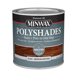 Minwax PolyShades Semi-Transparent Gloss American Chestnut Oil-Based Stain/Polyurethane Finish 0.5 p