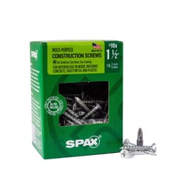 SPAX Multi-Material No. 10 in. X 1-1/2 in. L Unidrive Flat Head Serrated Construction Screws