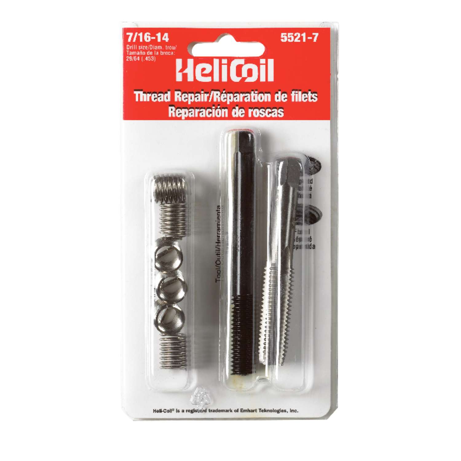 Heli-Coil 5401-7 Thread Repair Kit,304 Ss,7/16-14,18 Pcs 