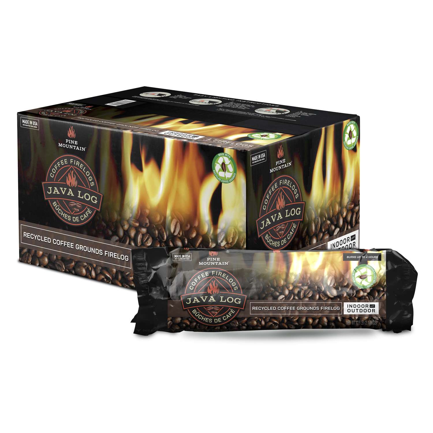 Pine Mountain Fire Log 4 hr 4 pk - Ace Hardware