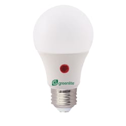 Greenlite A19 E26 (Medium) LED Dusk to Dawn Bulb Bright White 60 W 1 pk