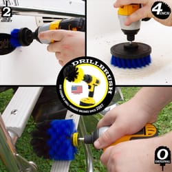 Drillbrush 4 in. W Medium Bristle Metal Handle Drill Brush Set