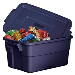 Rubbermaid Roughneck 3 gal Navy Storage Box 7 in. H X 10.625 in. W X 15.687 in. D Stackable