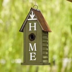 Glitzhome 14.75 in. H X 5.5 in. W X 7 in. L Wood Bird House