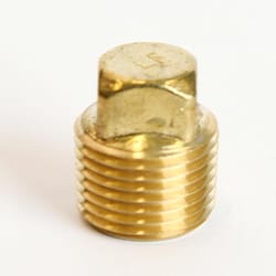 ATC 1/2 in. MPT Brass Square Head Cored Plug