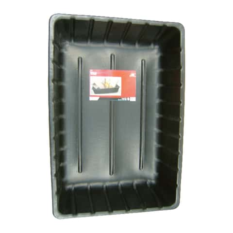 Utility Tub, Black Plastic, 36 x 24 x 8-In.