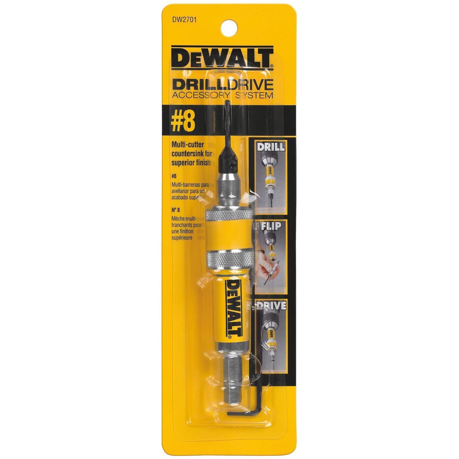 Photos - Drill Bit DeWALT No. 8 Black Oxide Extension  Hex Shank 1 pc DW2701 