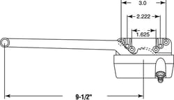 Prime-Line White Steel Left Single-Arm Casement Window Operator For Truth