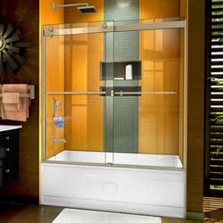 DreamLine Sapphire 60 in. H X 56-60 in. W Brushed Nickel Semi-Frameless Tub Door