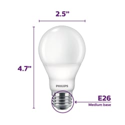 Philips A19 E26 (Medium) LED Bulb Warm White 60 W 1 pk