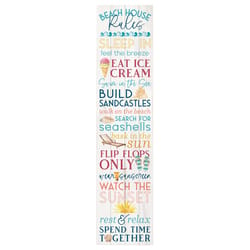 P. Graham Dunn Multicolored Wood 60 in. H Beach House Rules Porch Sign