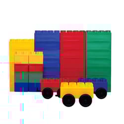 Biggo Train Station Jumbo Building Blocks Assorted 38 pc
