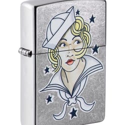 Zippo Silver Sailor Girl Tattoo Lighter 1 pk