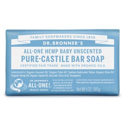Dr. Bronner's Organic Unscented Scent Pure-Castile Baby Bar Soap 5 oz