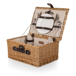 Picnic Time Classic 16 in. L X 12.2 in. W X 7.87 in. H Beige Picnic Basket