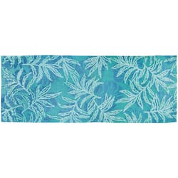 Simple Space 21 in. W X 54 in. L Blue Rainforest Accent Rug