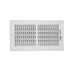 American Metal Products 4 in. H X 8 in. W 2-Way White Steel Wall/Ceiling Register