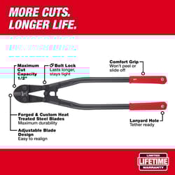 Milwaukee 30 in. Bolt Cutter Black/Red 1 pk
