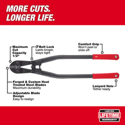 Milwaukee 30 in. Bolt Cutter Black/Red 1 pk