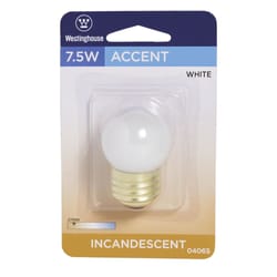 Westinghouse 7.5 W S11 Specialty Incandescent Bulb E26 (Medium) White 1 pk