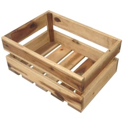 Avera Products 4.5 in. H X 11 in. W Wood Garden Crate Planter Natural