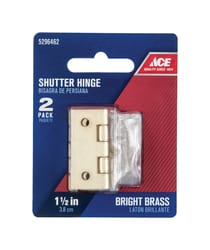Ace 1-1/2 in. L Bright Brass Shutter Hinge 2 pk