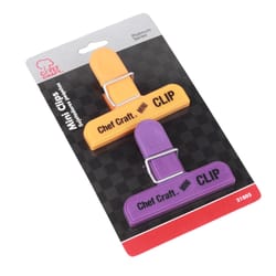 Chef Craft Orange/Purple Plastic Bag Clip