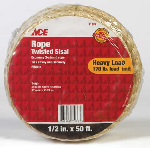 Sisal Rope, 1/4 x 100