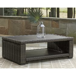 Signature Design by Ashley Grasson Lane Brown Rectangular Aluminum Contemporary Coffee Table