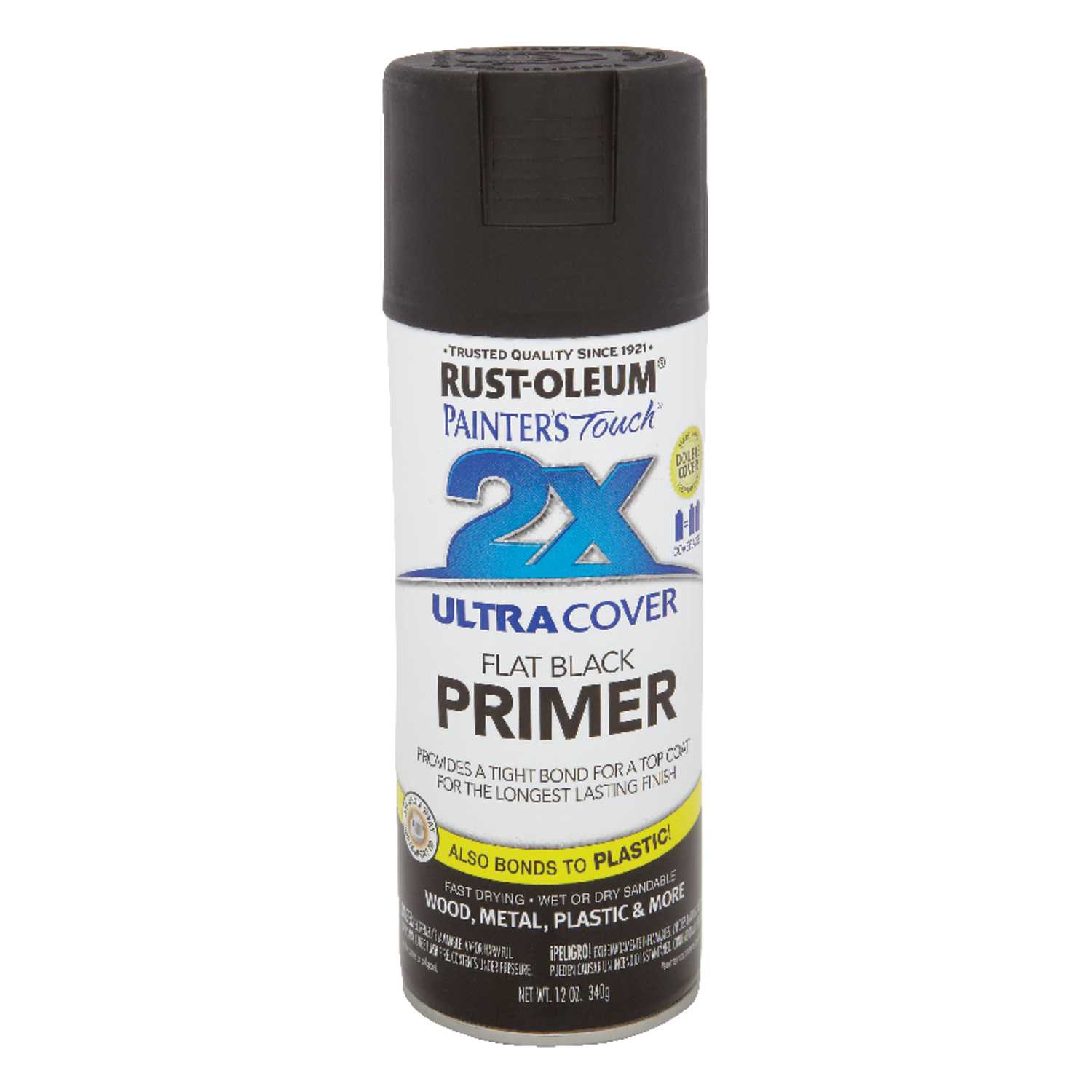 RustOleum Painters Touch 2X Ultra Cover Primer Flat Black Spray Paint