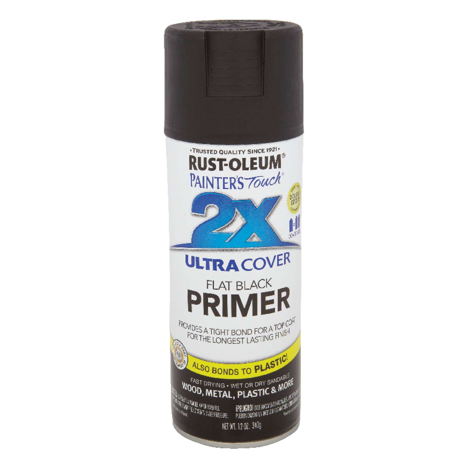 RustOleum Painter's Touch 2X Ultra Cover Flat Black Spray Paint 12 oz