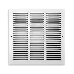 Tru Aire 14 in. H X 14 in. W 1-Way Powder Coat White Steel Return Air Grille