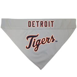 Pets First Gray/Navy Detroit Tigers Cotton/Nylon Dog Collar Bandana Large/X-Large