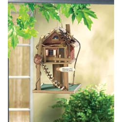 Songbird Valley Playful Treehouse 12 in. H X 7.5 in. W X 7.75 in. L Wood Bird House