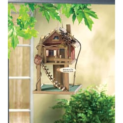 Songbird Valley Playful Treehouse 12 in. H X 7.5 in. W X 7.75 in. L Wood Bird House